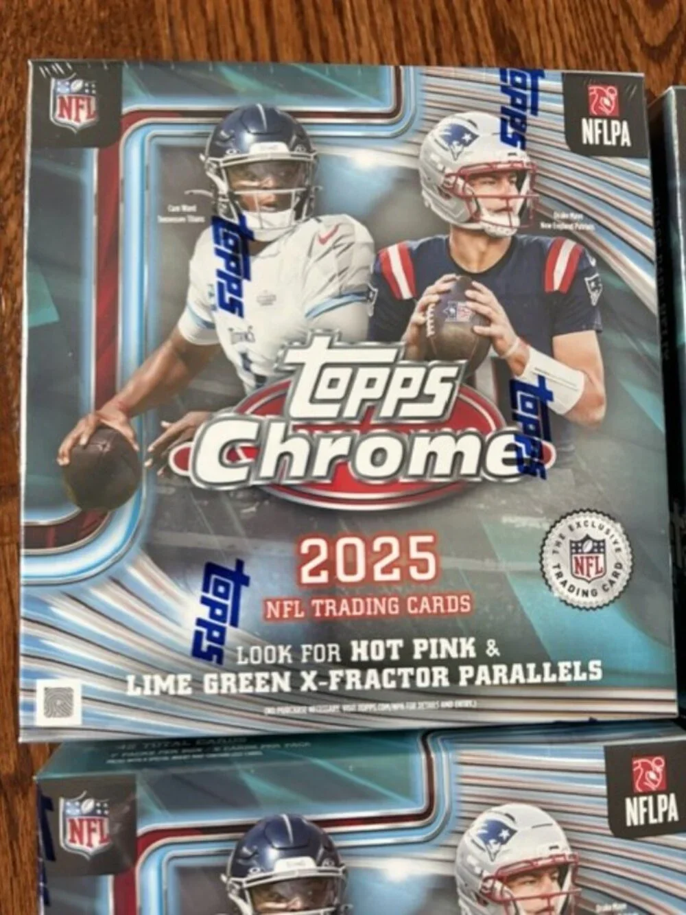 2025 TOPPS CHROME MEGA BOX NFL FOOTBALL (lot of 4) Brand New Sealed - Picture 3 of 9